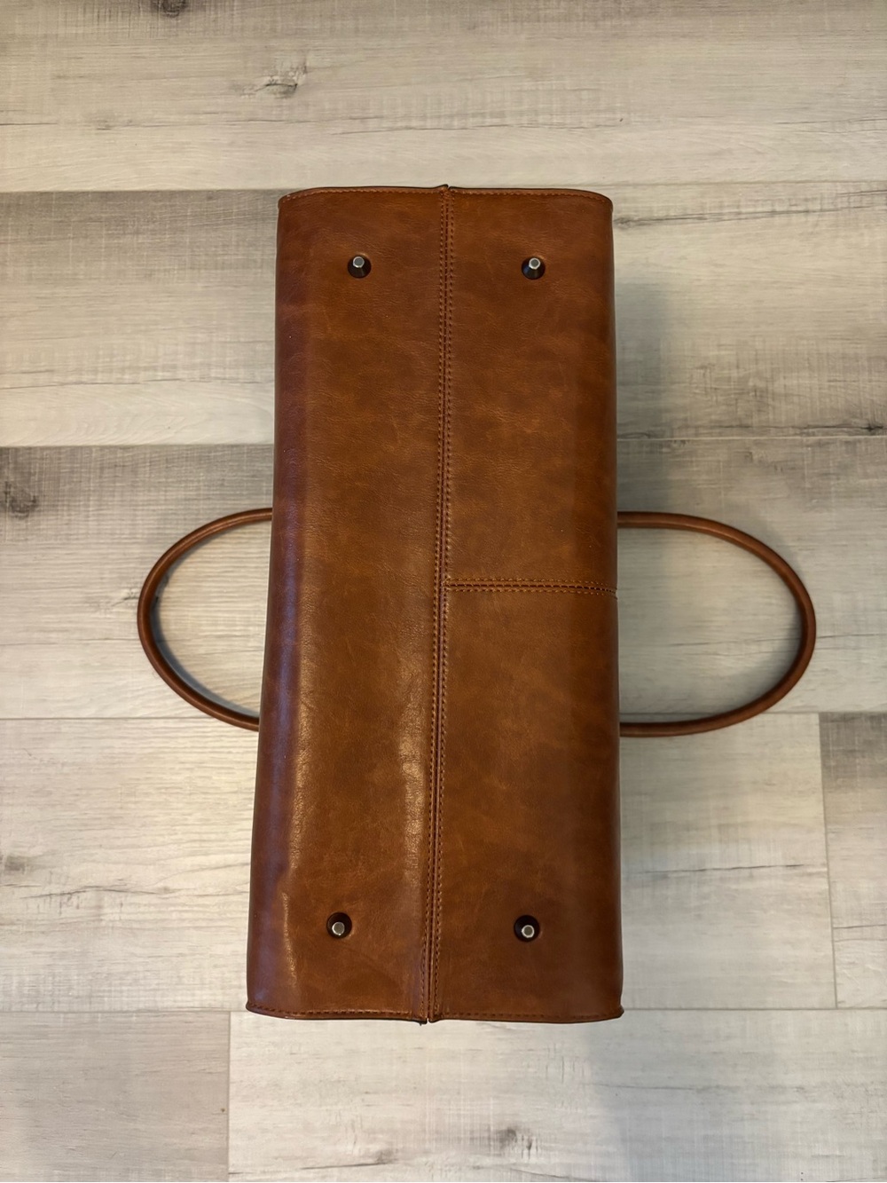 LOVEVOOK Brown Faux Leather Laptop Tote Work Bag USB Charging Port - Picture 11 of 12